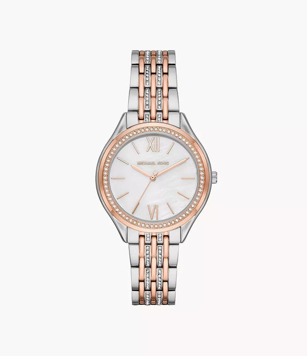 Michael Kors MK7077 Women’s Mindy Three-Hand Two-Tone Stainless Steel